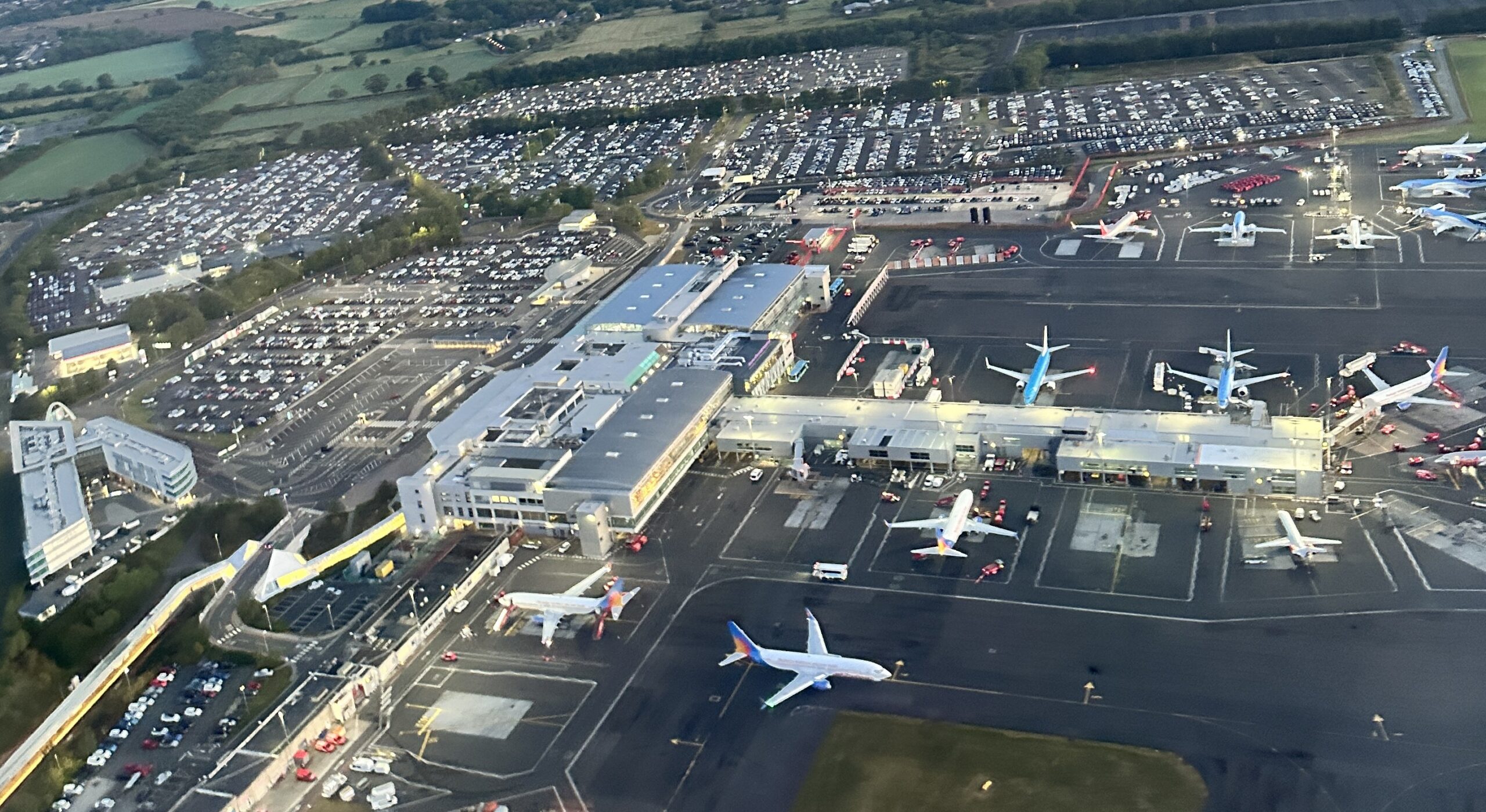 Newcastle airport from the air